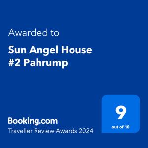 Vottorð, verðlaun, skilti eða annað skjal til sýnis á Sun Angel House #2 Pahrump