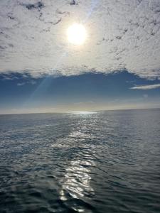 a view of the ocean from the water at Lagos Fly & Sea View Apartment in Lagos