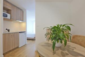 A kitchen or kitchenette at KOSY Appart'Hôtels - La Maison Des Chercheurs