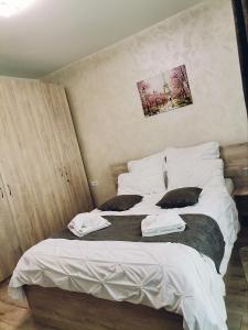 Giường trong phòng chung tại Apartament Rubin