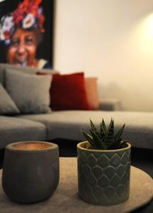 A seating area at Deluxe-Apartment Altstadt