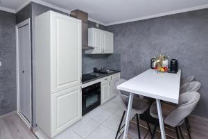 Una cocina o kitchenette en Appartement moderne, proche du Parc de la tête d'Or et de Lyon