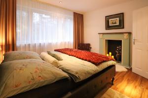 Cama ou camas em um quarto em Birgits Landhaus Willingen