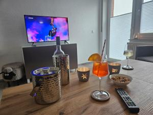 Ferienwohnung de Klipp Norddeich TV 또는 엔터테인먼트 센터