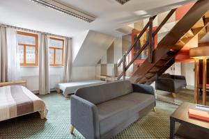 Khu vực ghế ngồi tại Excellent apartments in Karlovy Vary