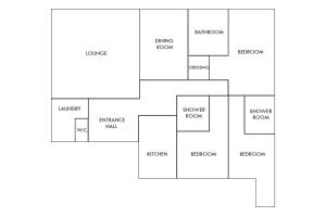 een blokschema van een huis bij Annecy Historical Center - 165 square meter - 3 bedrooms & 3 bathrooms in Annecy