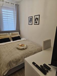 Cama ou camas em um quarto em 2 Bed Apartment in Zyrardow