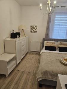 Cama ou camas em um quarto em 2 Bed Apartment in Zyrardow