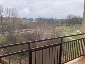 A balcony or terrace at Apartament nad rzeką na Mazurach