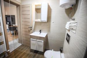 Apartments and rooms Max-Well tesisinde bir banyo