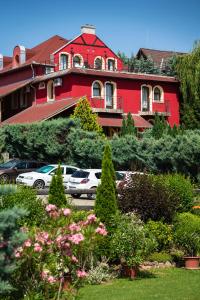 A garden outside Hotel Szent István