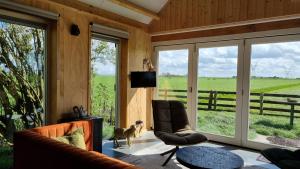 Uma área de estar em City Farmers Guesthouse a lodge with a skyline view in Rural Amsterdam