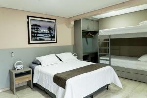 A bed or beds in a room at MD Recanto Iguaçu