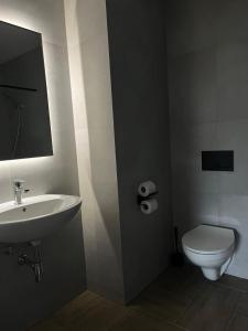 Ένα μπάνιο στο Włostowicka Ostoja Apartament