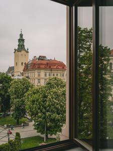 Pogled na destinaciju Lavov ili pogled na grad iz hotela