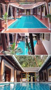 バガにあるCalangute Candolim Beach Bay villas and Apartmentsの三絵のコラージュ