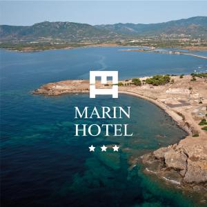 a view of a lake with the words marin hotel at Marin Hotel in Pula