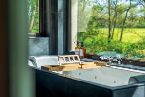 lavabo con ventana en Les Gites du Moul'1, en Duppigheim