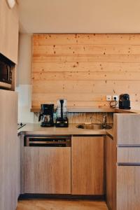 A kitchen or kitchenette at IMMODREAMS - L'Igloo - Avoriaz