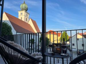 Balcony o terrace sa BEYOND Staying Studio Apartment 6 Passau Rainshower