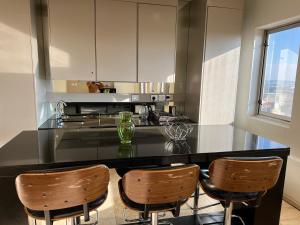 A kitchen or kitchenette at The Franklin Luxury Apartments