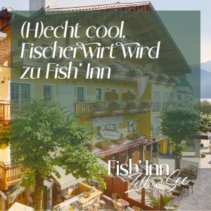 een teken dat het koele vis herberg wind zir fish im bij Fish'Inn Zell - Hotel Fischerwirt in Zell am See