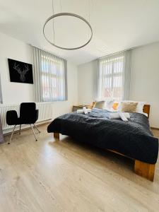 Cama ou camas em um quarto em SH-Apartments-Idylische FeWo Amenti, Wifi, Parken, zentral