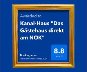 Kanal-Haus "Das Gästehaus direkt am NOK" 면허증, 상장, 서명, 기타 문서