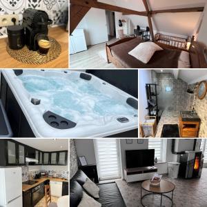 Gîte Rubis 4-6 pers, JACUZZI-HOT TUB, Pairi Daiza電視和／或娛樂中心