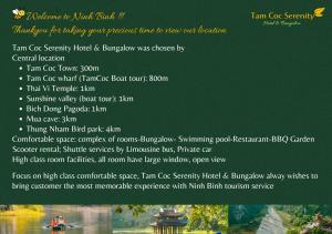 Fotografie z fotogalerie ubytování Tam Coc Serenity Hotel & Bungalow v destinaci Ninh Binh