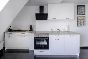 Dapur atau dapur kecil di Nibelungen Apartments