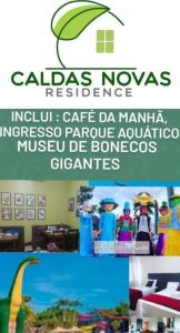 CALDAS NOVAS RESIDENCE - Inclui um ingresso por pessoa em Parque Aquático e temos HOT PARK E LAGOA PARQUE a preço promocional में दिखाया गया कोई प्रमाणपत्र, अवॉर्ड, हस्ताक्षर या कोई दूसरा दस्तावेज़