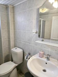 een badkamer met een toilet en een wastafel bij 3 Bedrooms Apartment in Ölüdeniz, Ovacik in Oludeniz