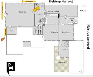 Floor plan ng Fjelstrup Kro