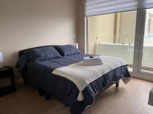 Cama ou camas em um quarto em Departamento Nuevo Centro Osorno