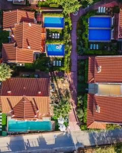 an overhead view of houses in a suburb at Corinthian Village in Vrahati