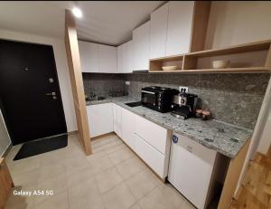 Кухня або міні-кухня у Apartman Centrala