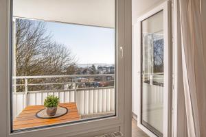 Balcony o terrace sa Blick auf die Eckernförder Bucht