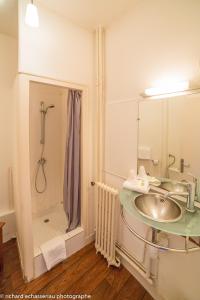 A bathroom at Hôtel de la Vendée