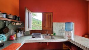 Dapur atau dapur kecil di Villas Santa Cecilia "Villa GeeGee" en Yelapa