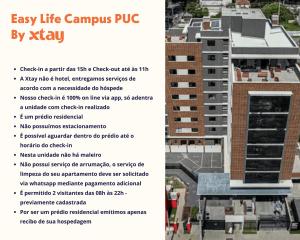 un prospectus pour un immeuble d'appartements dans une ville dans l'établissement Easy Life Campus PUC by Xtay: Sua moradia em Curitiba, à Curitiba