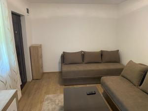 ein Wohnzimmer mit einem Sofa und einem Tisch in der Unterkunft Rooms Lepara in Konjic