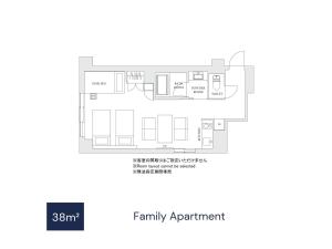 a floor plan of a family apartment at MIMARU Osaka Shinsaibashi West in Osaka