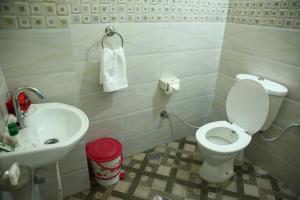 uma casa de banho com um WC e um lavatório em Hotel the diamond Ring em Chandīgarh