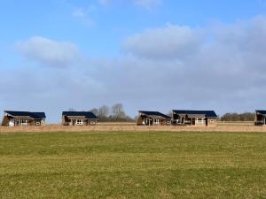 une rangée de maisons dans un champ à côté d'un champ dans l'établissement Dancamps Kolding City, à Kolding