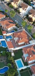 an overhead view of houses with roofs at Villa TRIANA in Seville