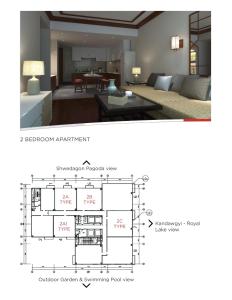 The floor plan of Kantharyar Serviced Apartment