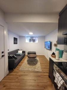 Televisor o centre d'entreteniment de Pebbles' Cozy 2Bed Basement Suite - near Downtown