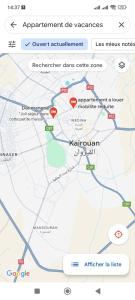 une carte de la ville de kalamazoo dans l'établissement Dar manena, à Kairouan