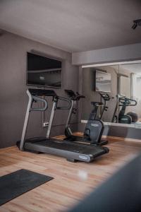 Fitness centrum a/nebo fitness zařízení v ubytování Anett hotel